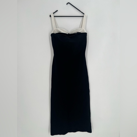 Reformation Nelle Knit Black Midi Dress Midi